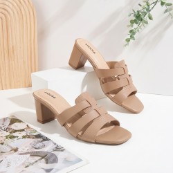 Women Tan Casual Slip Ons