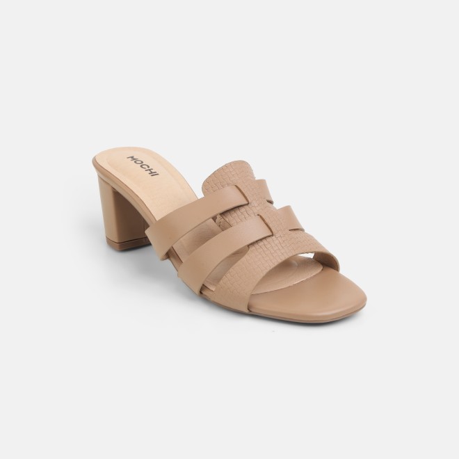 Mochi Women Tan Casual Slip Ons (SKU: 40-800311-23-36)