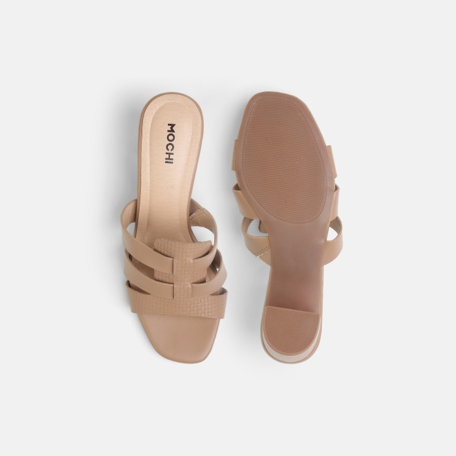 Mochi Women Tan Casual Slip Ons (SKU: 40-800311-23-36)