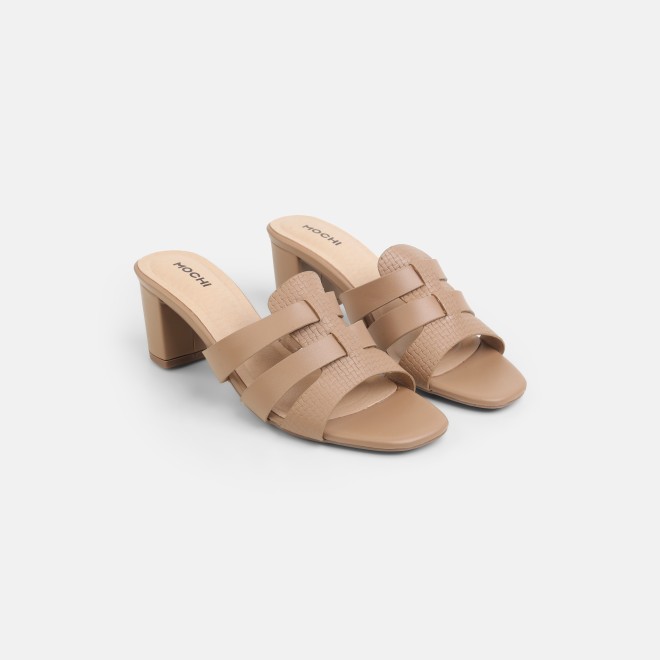 Mochi Women Tan Casual Slip Ons (SKU: 40-800311-23-36)
