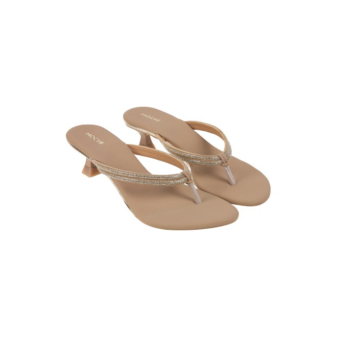 Mochi Women Beige Casual Slippers (SKU: 40-800333-20-36)
