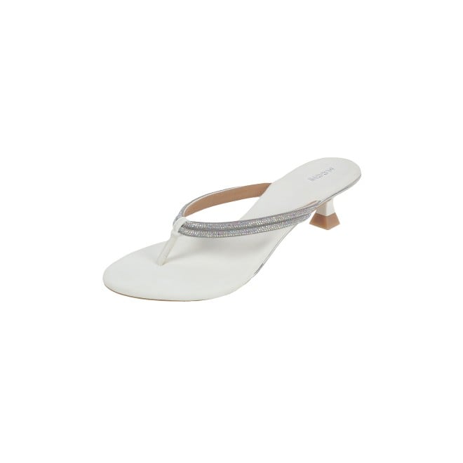 Mochi Women White Casual Slippers (SKU: 40-800333-16-37)