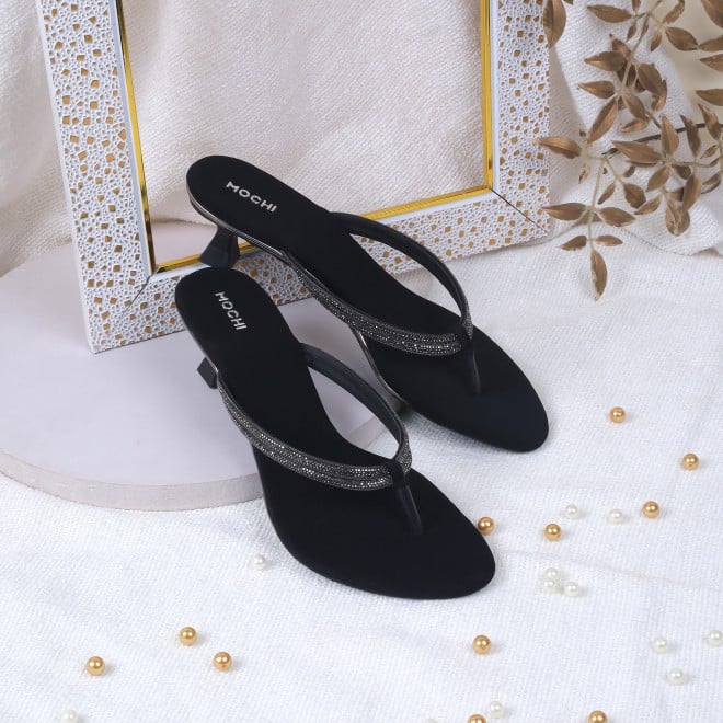 Women Black Casual Slippers