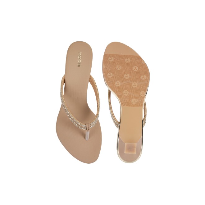 Mochi Women Beige Casual Slippers (SKU: 40-800333-20-36)