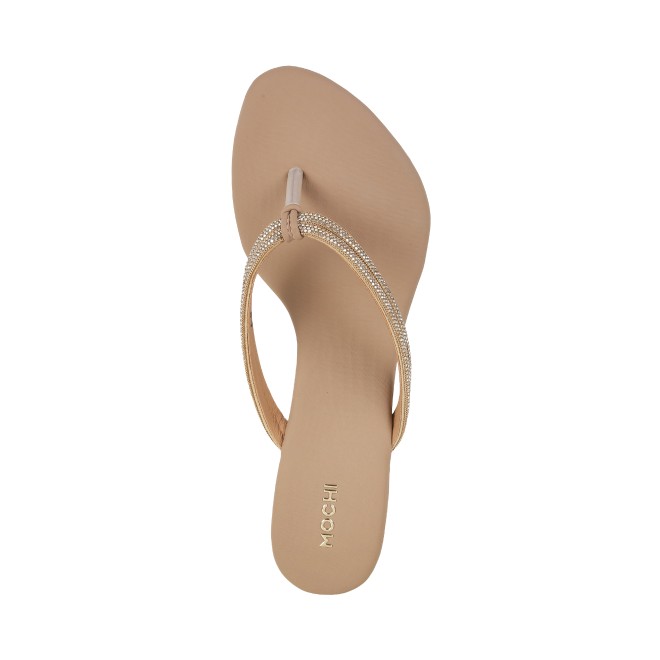 Mochi Women Beige Casual Slippers (SKU: 40-800333-20-36)