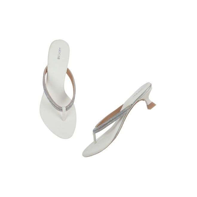 Mochi Women White Casual Slippers (SKU: 40-800333-16-37)