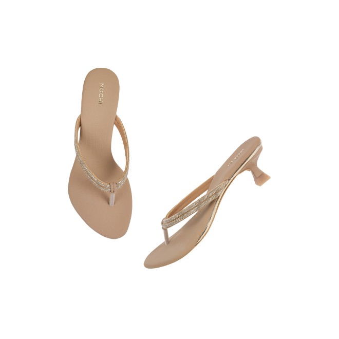 Mochi Women Beige Casual Slippers (SKU: 40-800333-20-36)