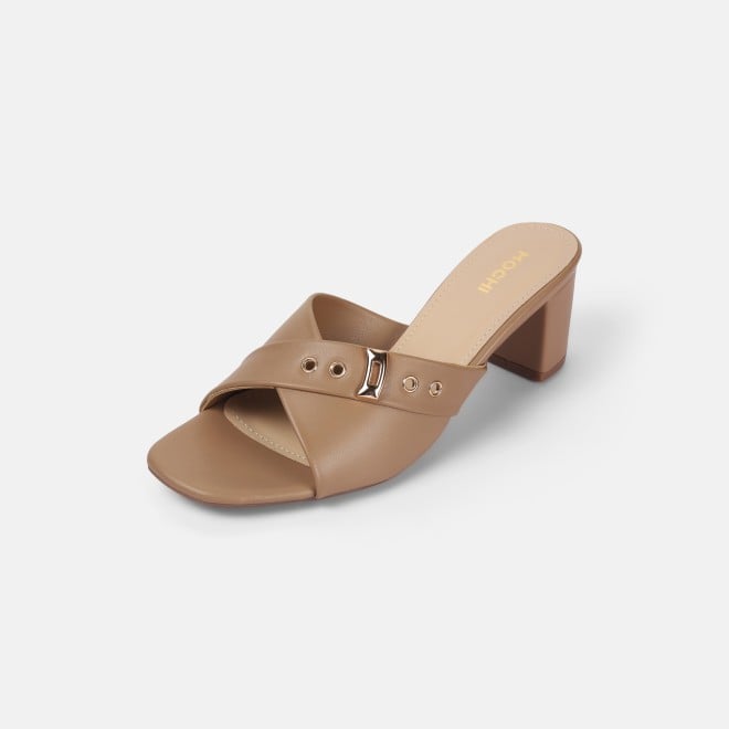 Mochi Women Tan Casual Slip Ons (SKU: 40-800341-23-36)