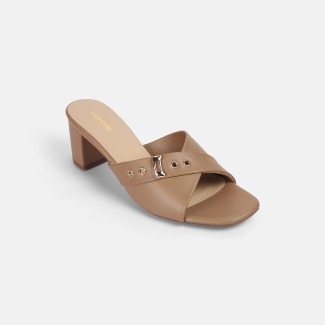 Mochi Women Tan Casual Slip Ons (SKU: 40-800341-23-36)