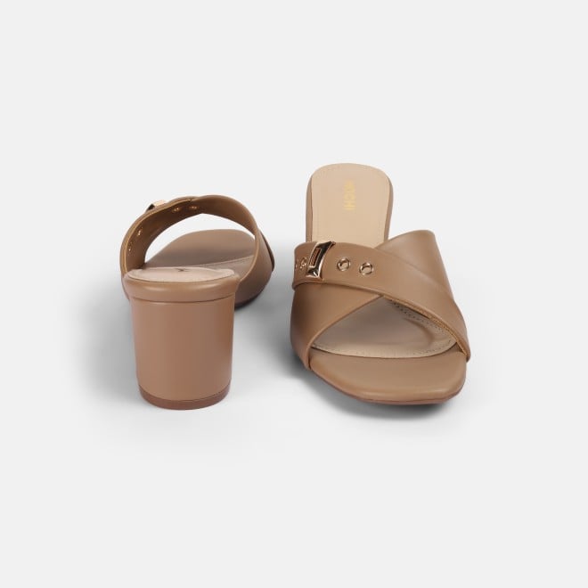 Mochi Women Tan Casual Slip Ons (SKU: 40-800341-23-36)
