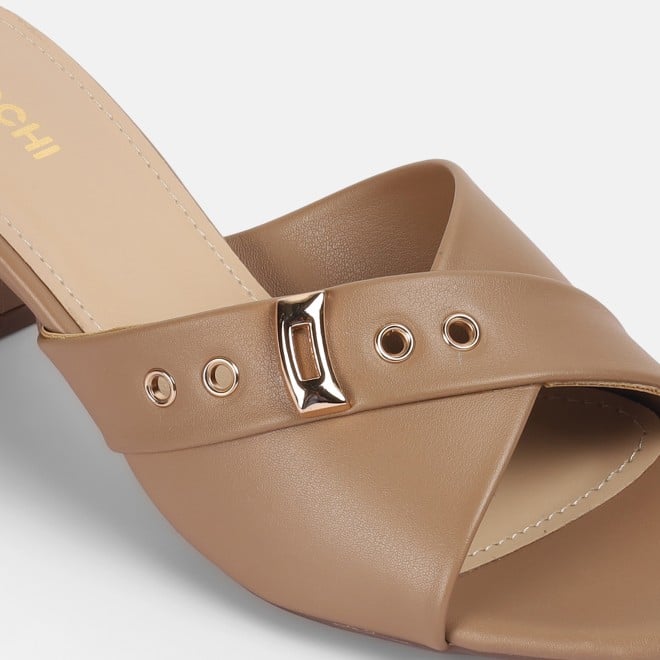 Mochi Women Tan Casual Slip Ons (SKU: 40-800341-23-36)