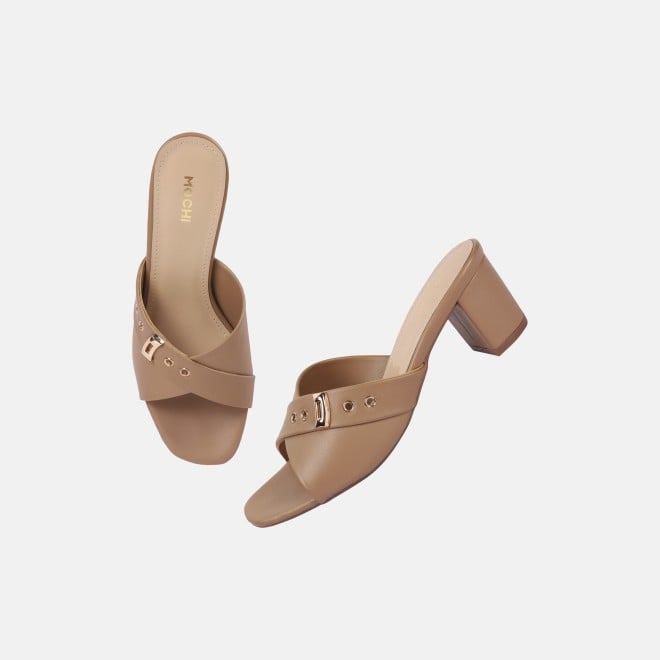 Mochi Women Tan Casual Slip Ons (SKU: 40-800341-23-36)