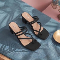 Women Black Casual Slip Ons