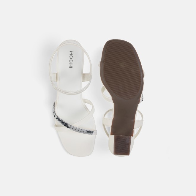 Mochi Women White Party Sandals (SKU: 40-802442-16-36)