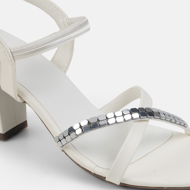 Mochi Women White Party Sandals (SKU: 40-802442-16-36)