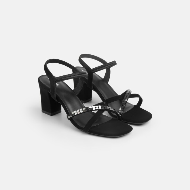 Mochi Women Black Party Sandals (SKU: 40-802442-11-36)