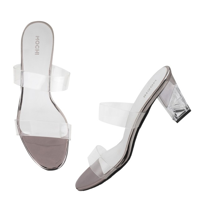 Mochi Women Gun-metal Casual Sandals (SKU: 40-802508-29-37)