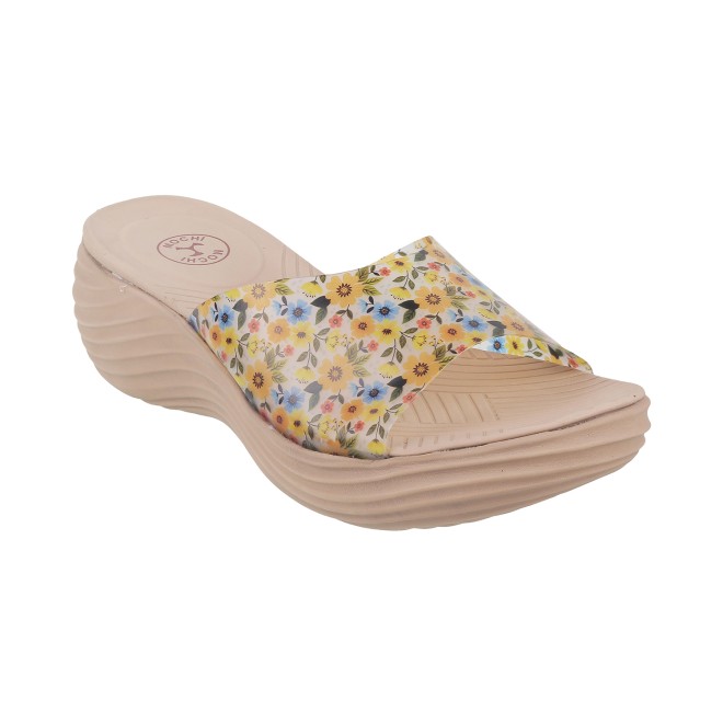Mochi Women Beige Casual Sandals (SKU: 41-145-20-36)