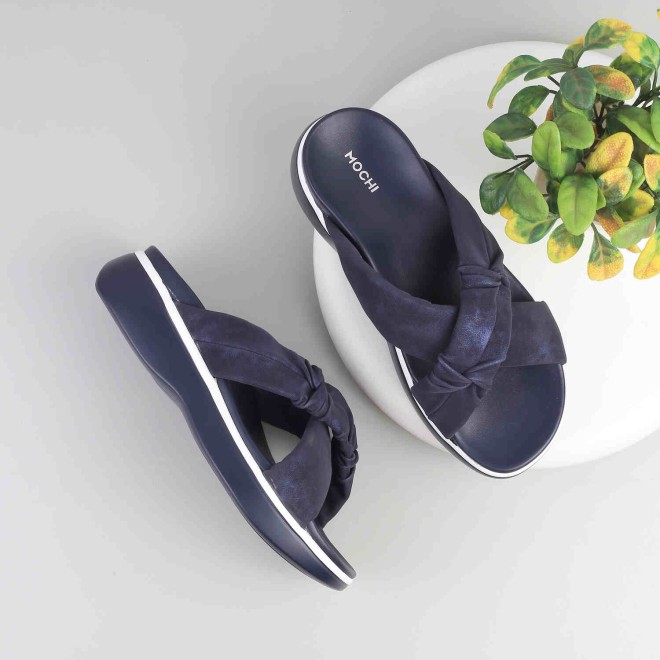 Mochi Women Blue-navy Casual Sandals (SKU: 41-166-17-37)