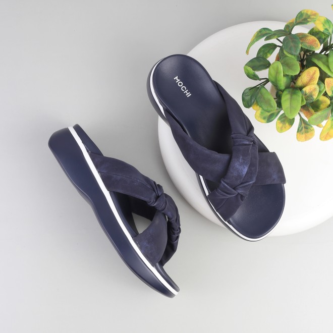 Mochi Women Blue-navy Casual Sandals