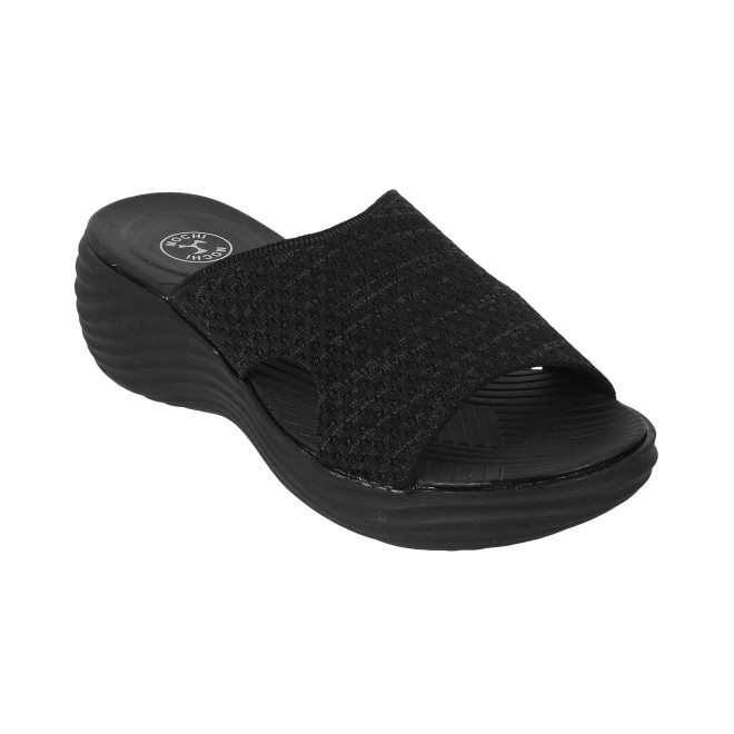 Mochi Women Black Casual Slip Ons (SKU: 41-172-11-37)