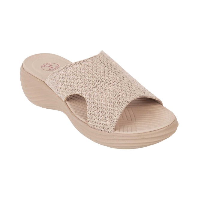 Mochi Women Beige Casual Slip Ons (SKU: 41-172-20-37)