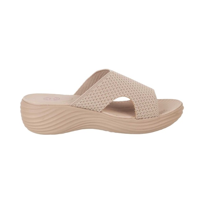 Mochi Women Beige Casual Slip Ons (SKU: 41-172-20-37)