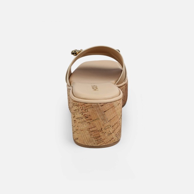 Mochi Women Beige Casual Slip Ons (SKU: 41-188-20-37)