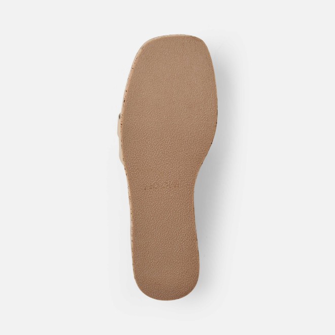 Mochi Women Beige Casual Slip Ons (SKU: 41-188-20-37)