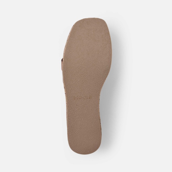 Mochi Women Tan Casual Slip Ons (SKU: 41-188-23-37)