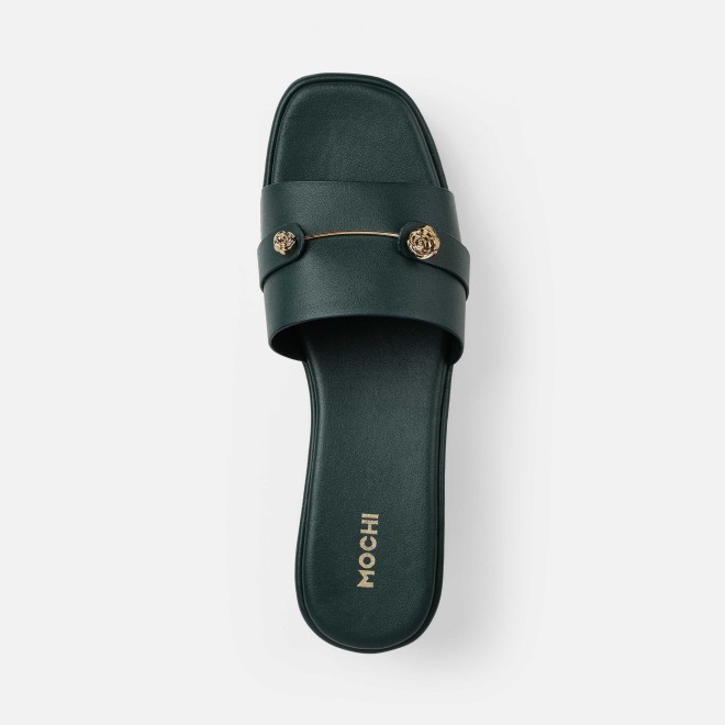 Mochi Women Green Casual Slip Ons (SKU: 41-188-21-37)