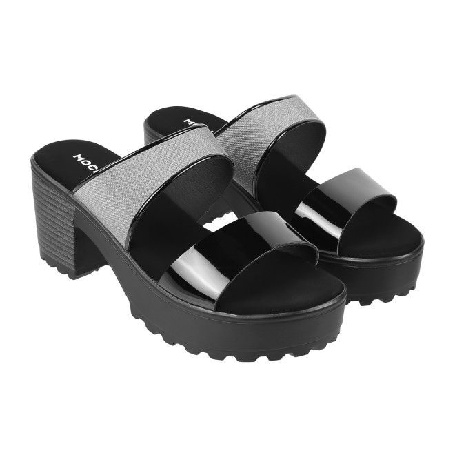 Mochi Women Black Casual Slip Ons