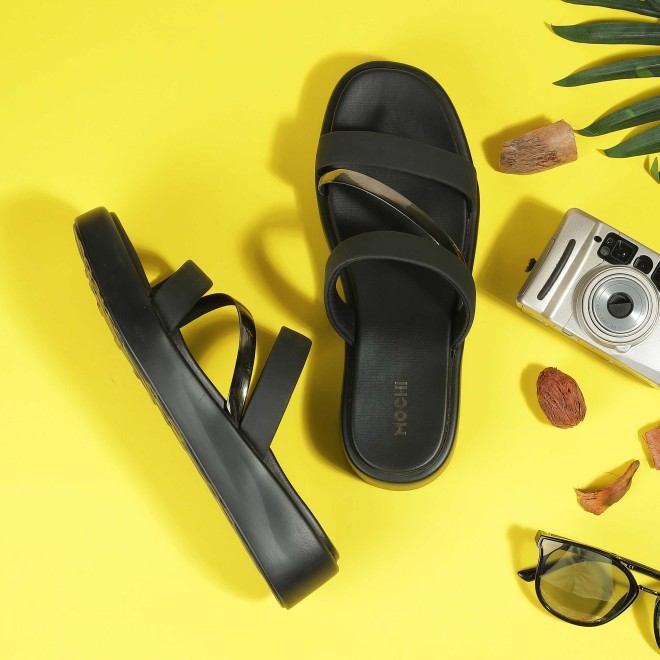 Women Black Casual Slip Ons