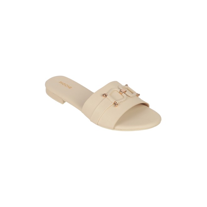 Mochi Women Beige Casual Slides (SKU: 41-287-20-37)