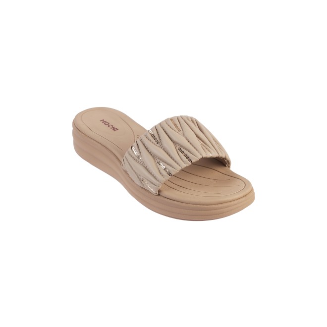 Mochi Women Beige Casual Slip Ons (SKU: 41-289-20-36)
