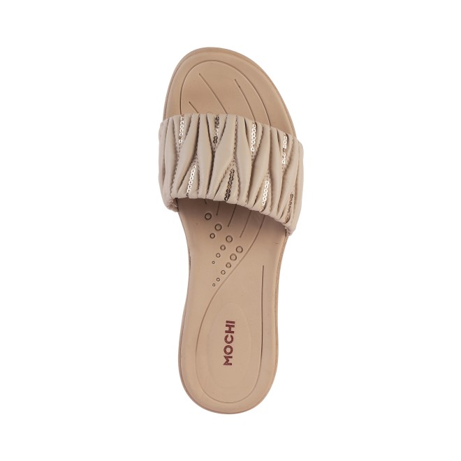 Mochi Women Beige Casual Slip Ons (SKU: 41-289-20-36)