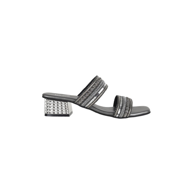 Mochi Women Gun-Metal Casual Slip Ons (SKU: 41-315-29-36)