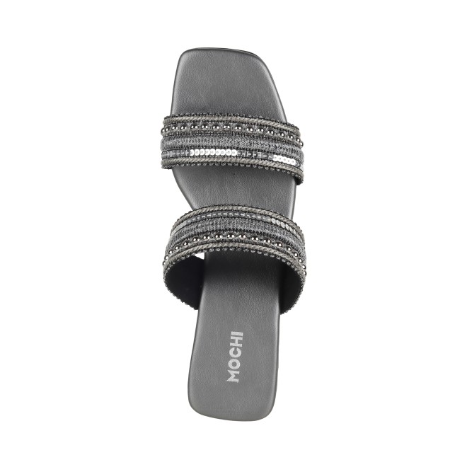 Mochi Women Gun-Metal Casual Slip Ons (SKU: 41-315-29-36)