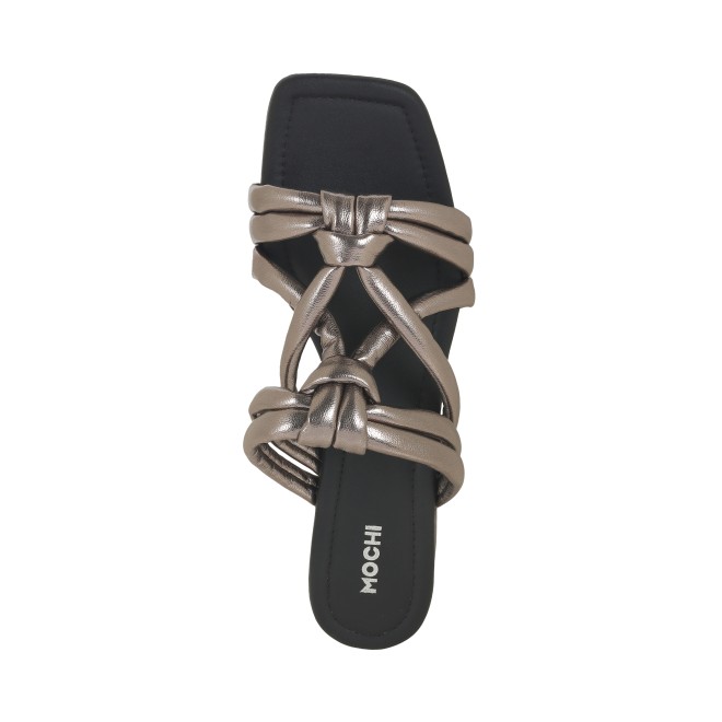 Mochi Women Gun-Metal Casual Slip Ons (SKU: 41-325-29-37)
