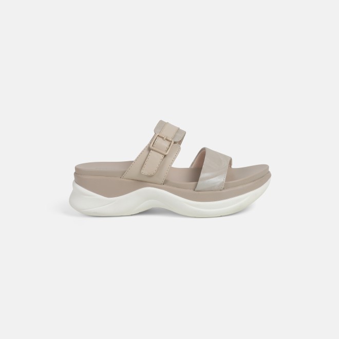 Mochi Women Beige Casual Slip Ons (SKU: 41-326-20-36)