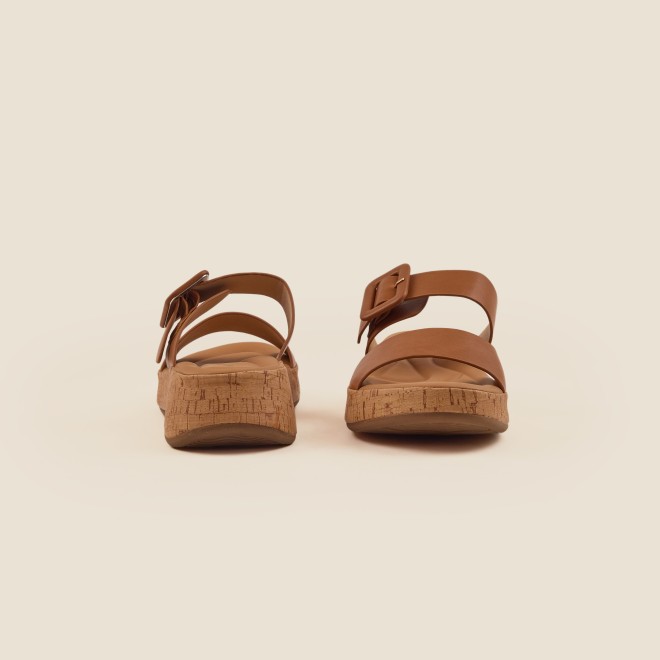 Mochi Women Tan Casual Slip Ons (SKU: 41-364-23-37)