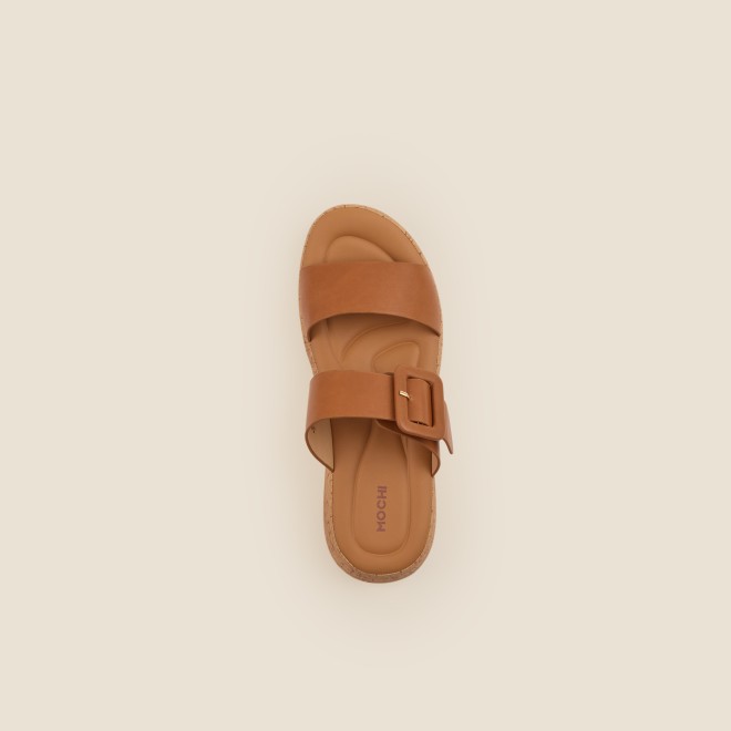 Mochi Women Tan Casual Slip Ons (SKU: 41-364-23-37)