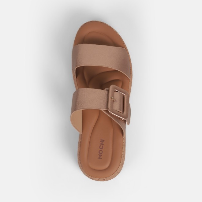 Mochi Women Rose-Gold Casual Slip Ons (SKU: 41-364-52-37)