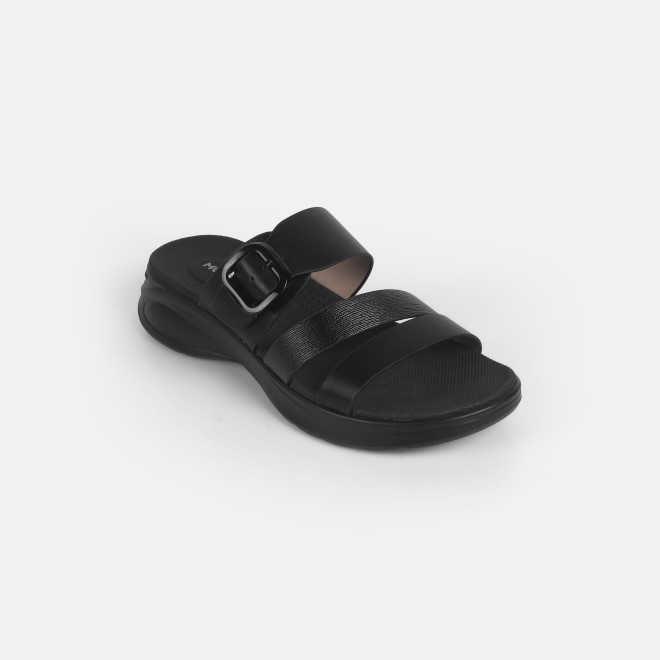 Mochi Women Black Casual Slip Ons