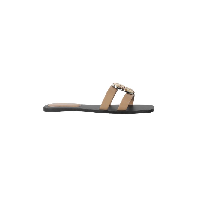Mochi Women Beige Casual Slip Ons (SKU: 41-374-20-36)