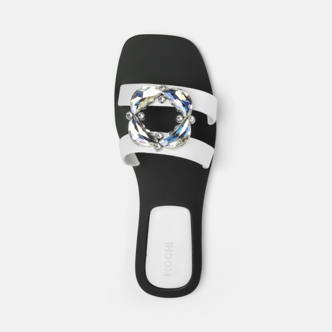 Mochi Women White Casual Slip Ons (SKU: 41-374-16-36)