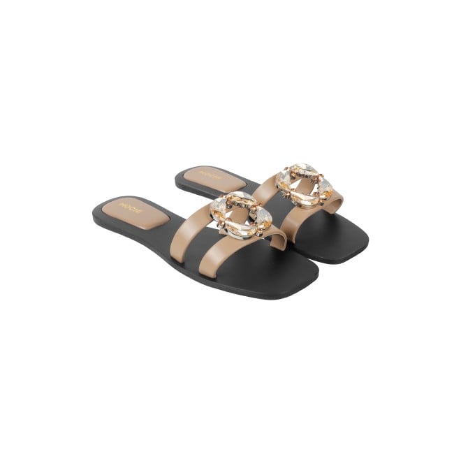 Mochi Women Beige Casual Slip Ons (SKU: 41-374L-20-42)