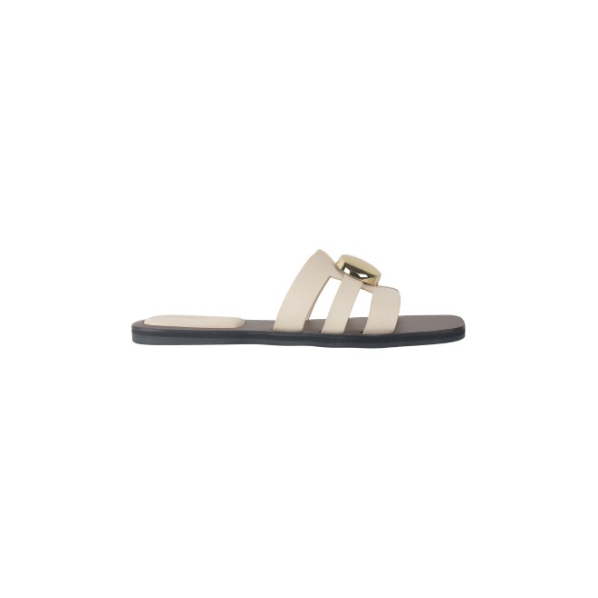 Mochi Women Beige Casual Slippers (SKU: 41-375-20-36)
