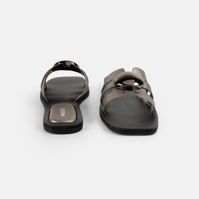 Mochi Women Gun-metal Casual Slippers (SKU: 41-375-29-36)