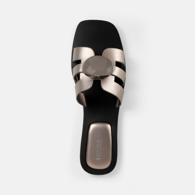 Mochi Women Gun-metal Casual Slippers (SKU: 41-375-29-36)